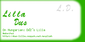 lilla dus business card